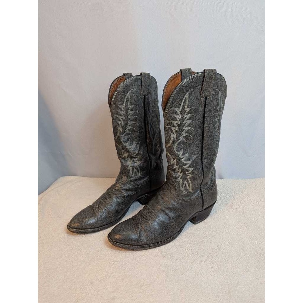Nocona Boots Mens Size 11 D Western Cowboy Leather Gray Made in USA Cowboy Boots